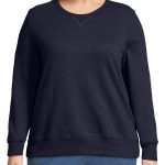 JMS by Hanes Women's Plus Size Fleece Pullover Sweatshirt